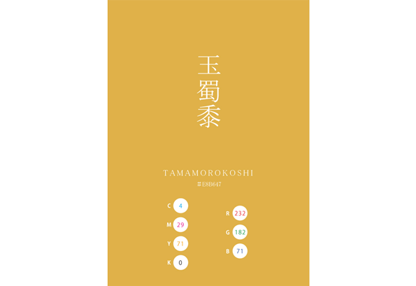 TAMAMOROKOSHI 玉蜀黍 日本の伝統色　Traditional Colors of Japan